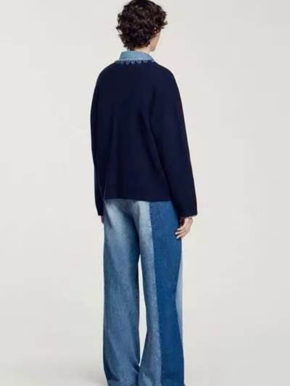 Sandro Denim Trim Cardigan - Picture 3 of 8